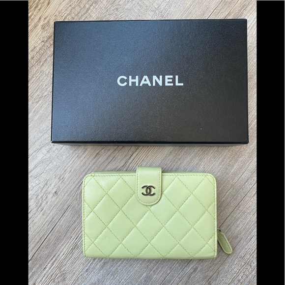 CHANEL Handbags - CHANEL Lambskin Cross Stitch Wallet